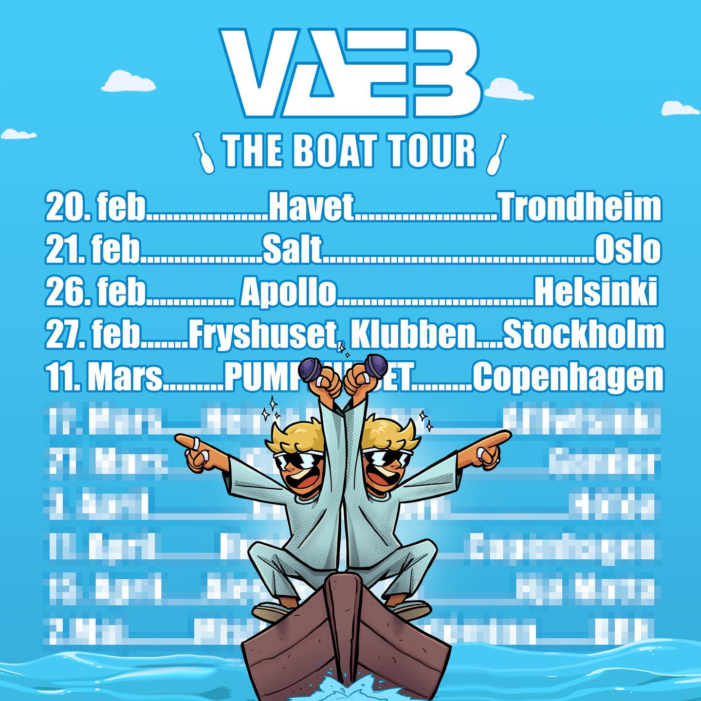 VÆB The Boat Tour Tour Poster 2026